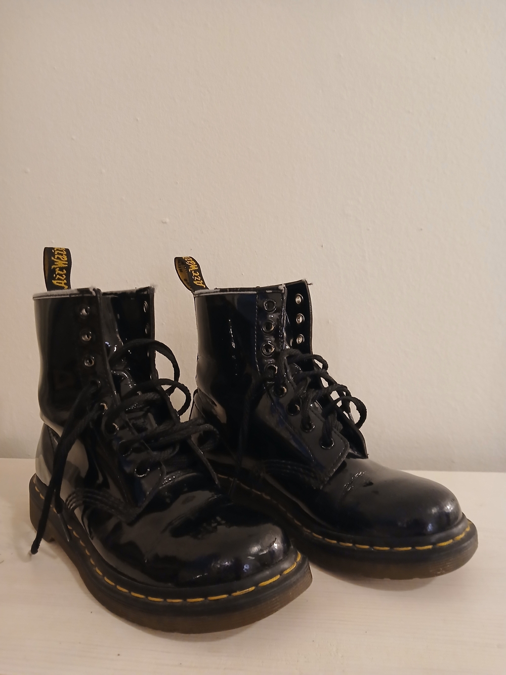 Womens Black Patent Leather Doc Martens